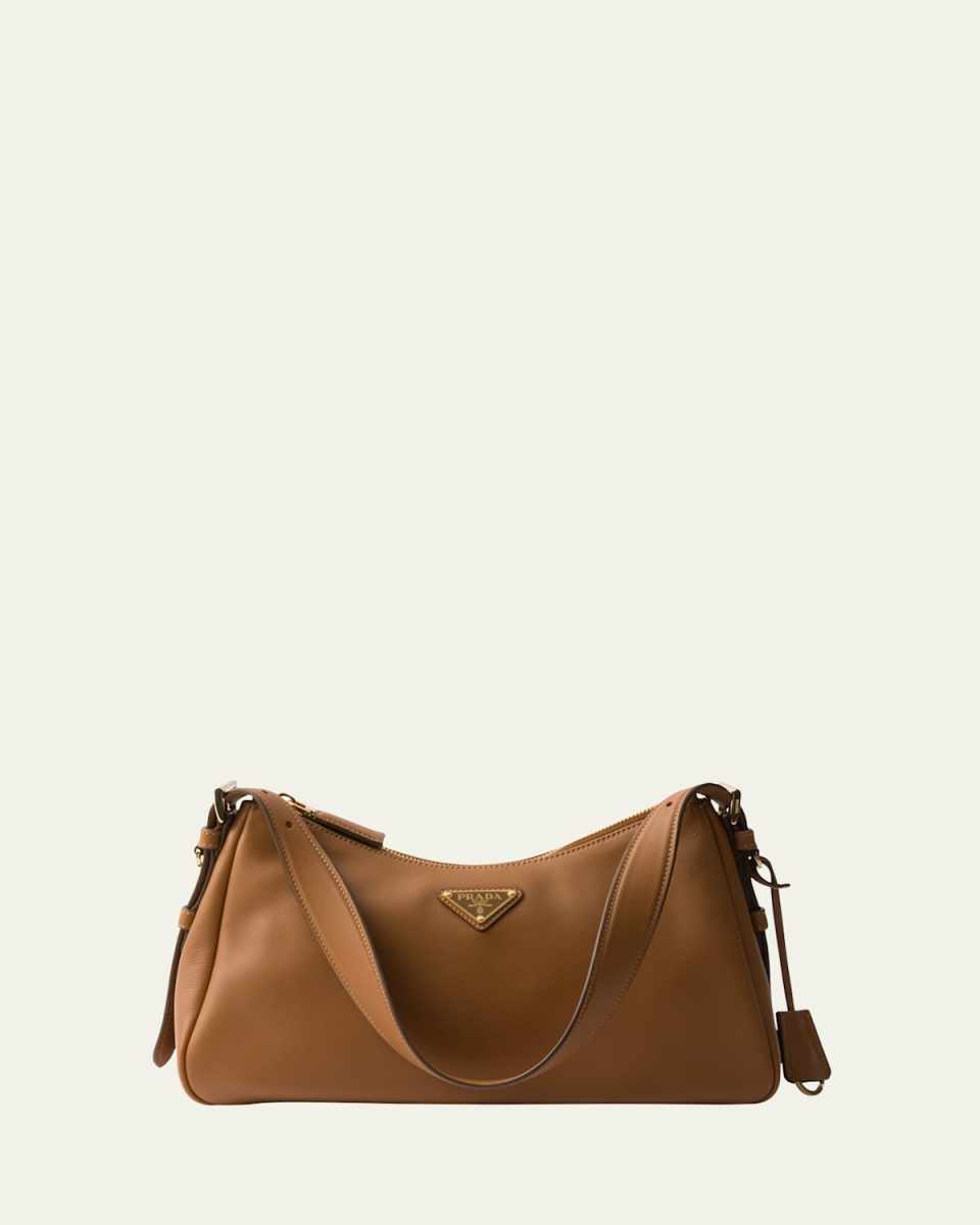 Medium Aimee Zip Leather Shoulder Bag